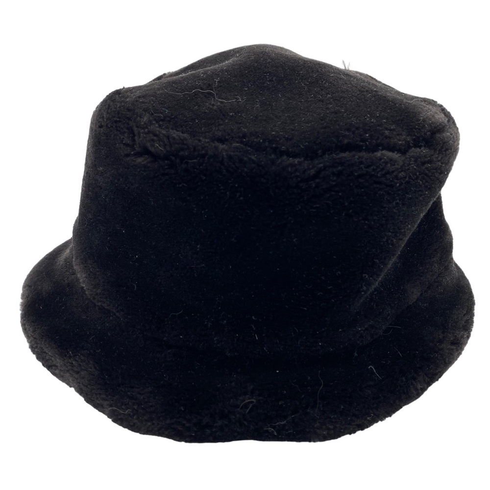 Trendy Black Fluffy Faux Fur Bucket Hat